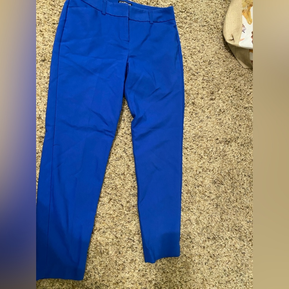 Express Women's Vibrant Blue Straight Leg Pants